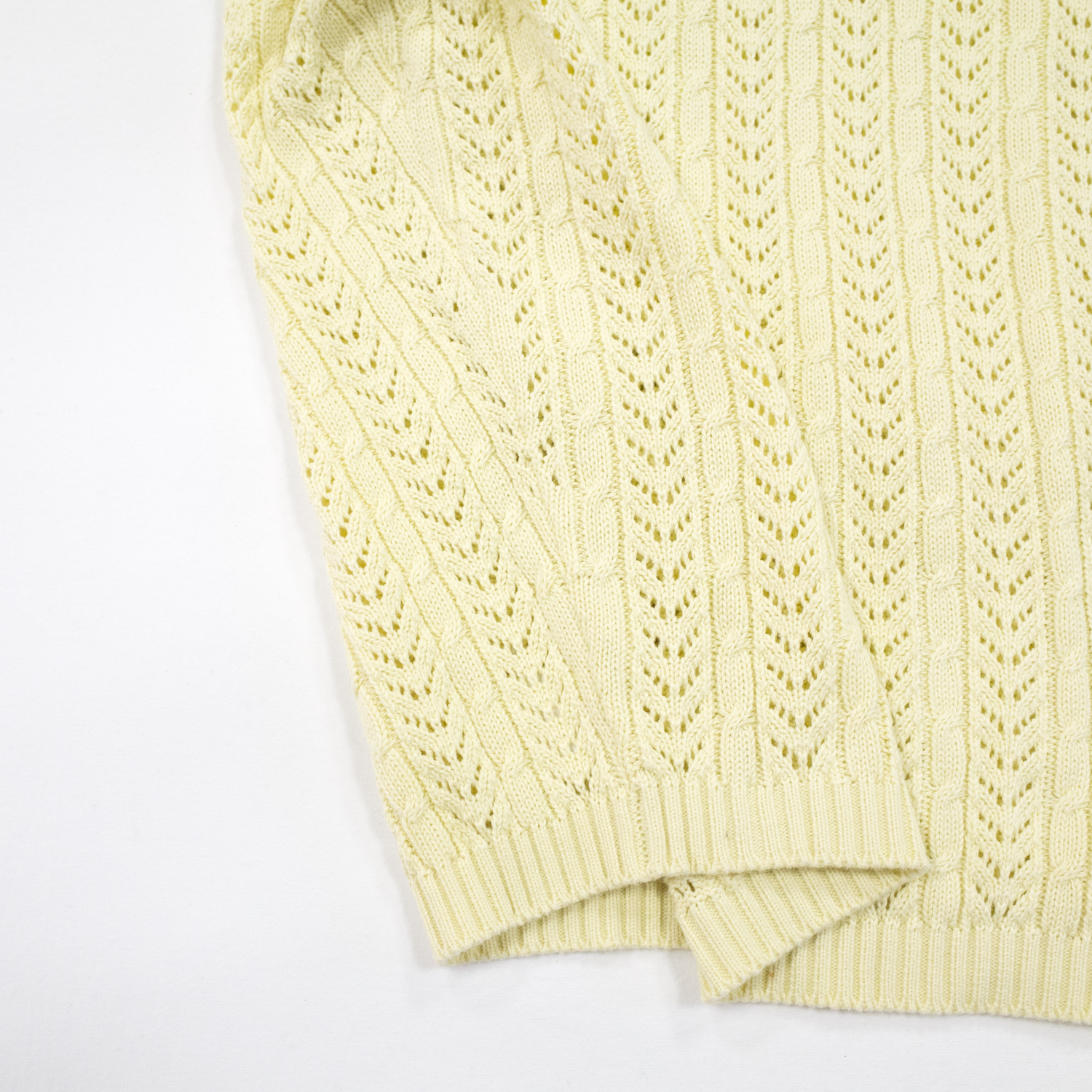 Ballantyne バランタイン・レース編みサマーセーター・クリーム