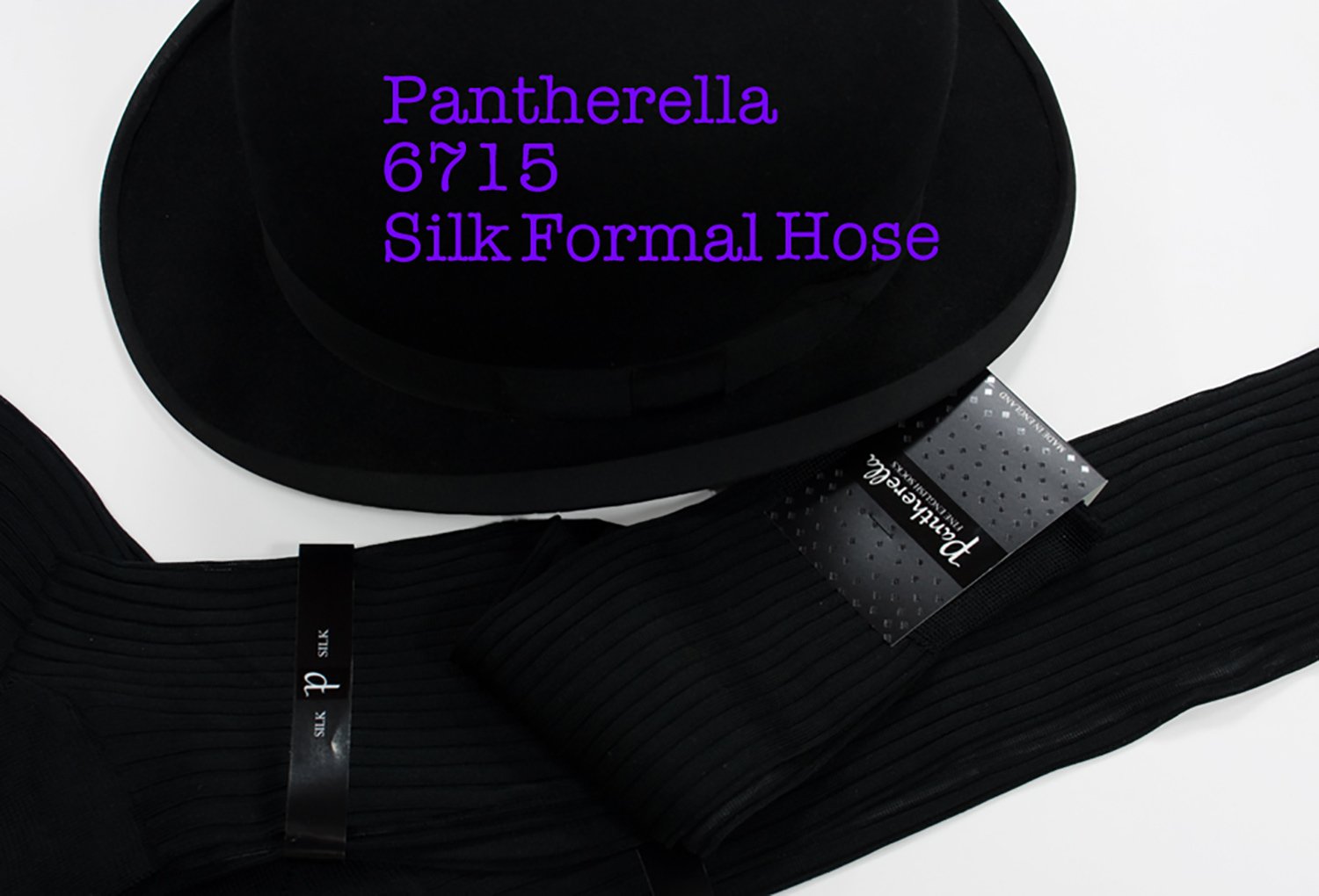 礼装用靴下パンセレラ6715シルクフォーマルホーズ　ブラック