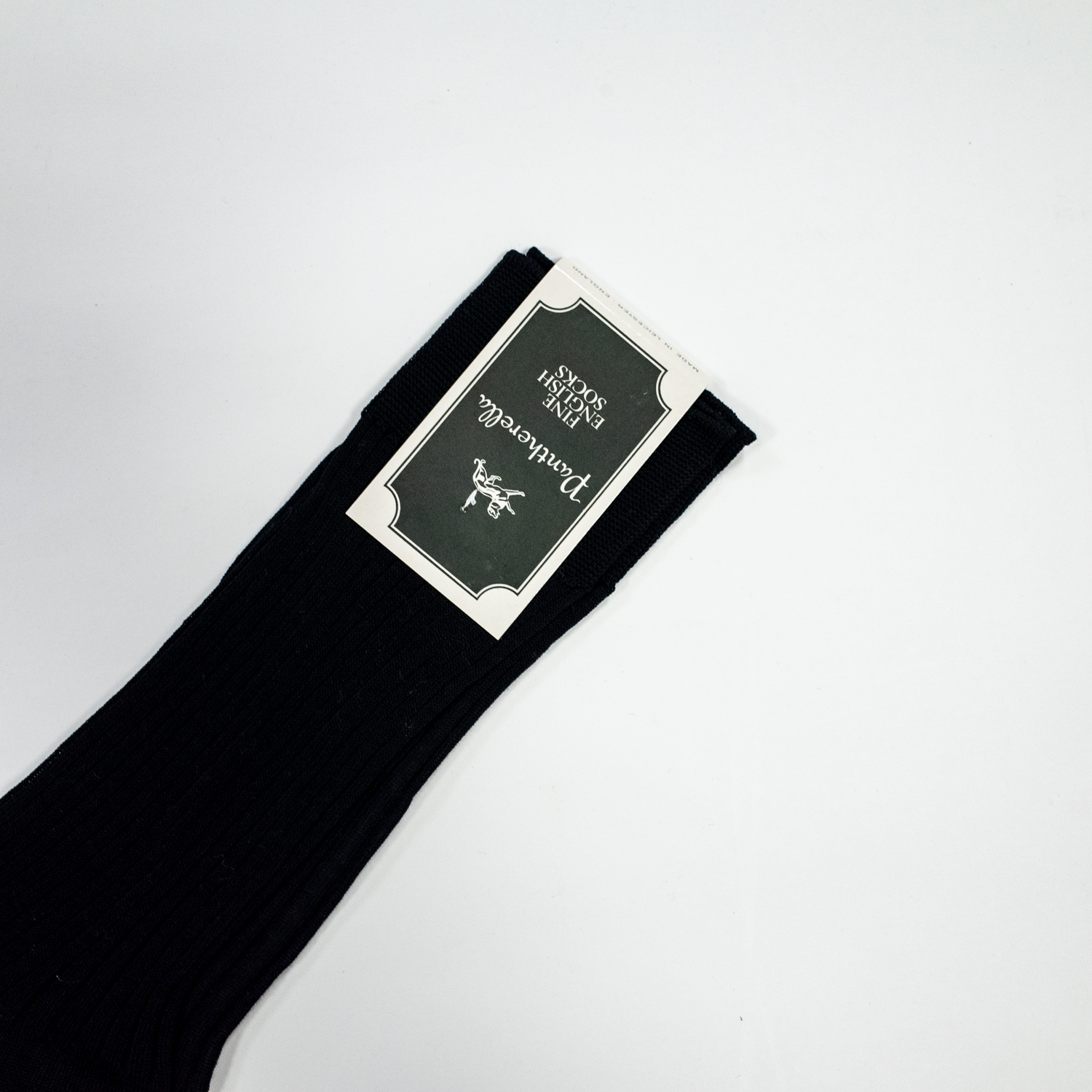 パンセレラ5608コットンドレスソックスVALE・ブラック9.5